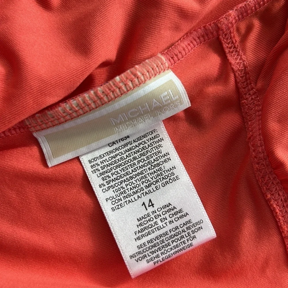 Michael Kors Chain Ring Persimmon One-piece Swimsuit